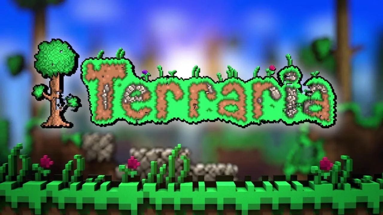 A scene from the game Terraria